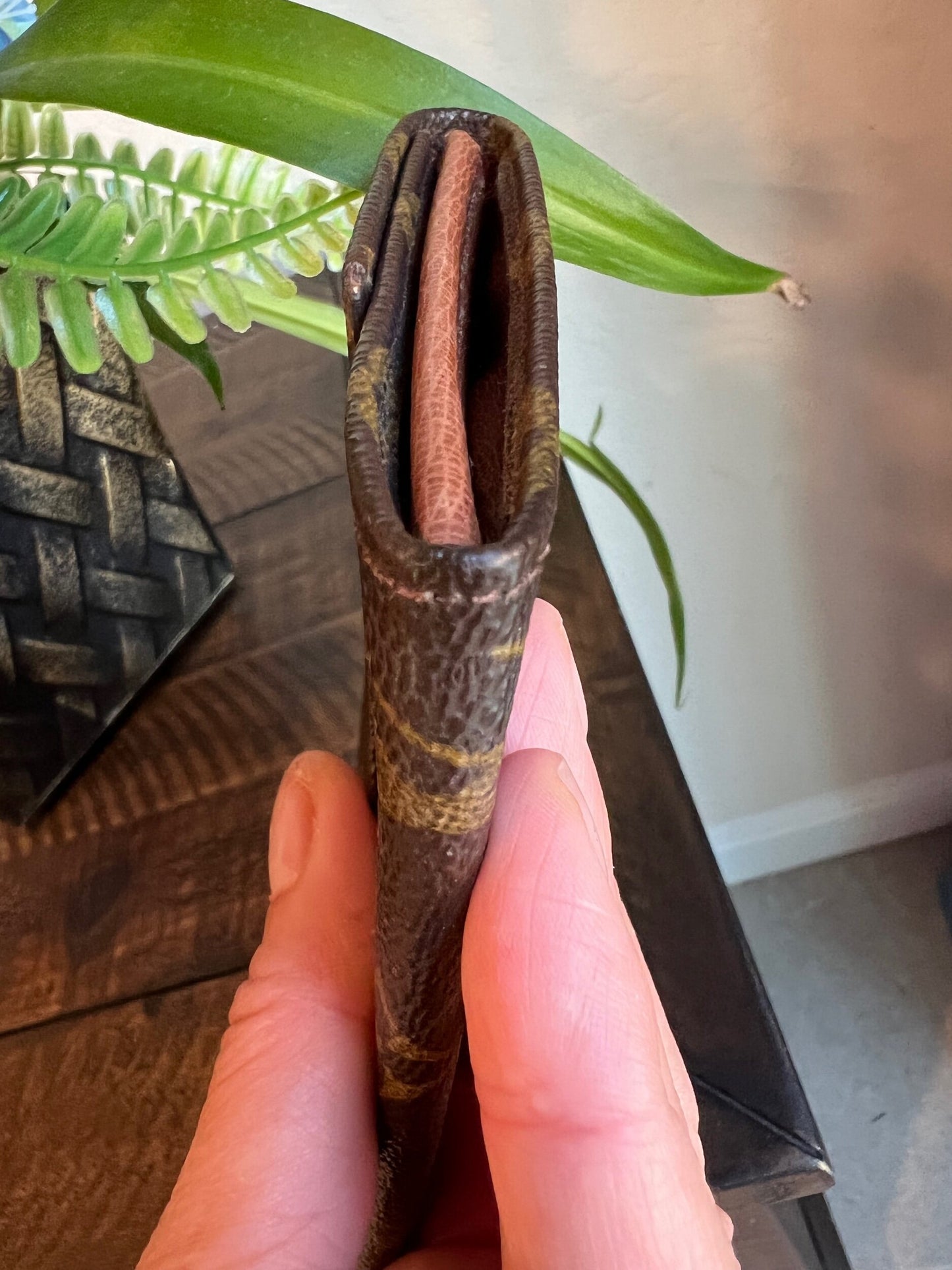 Vintage Envelope Flap Wallet Monogram