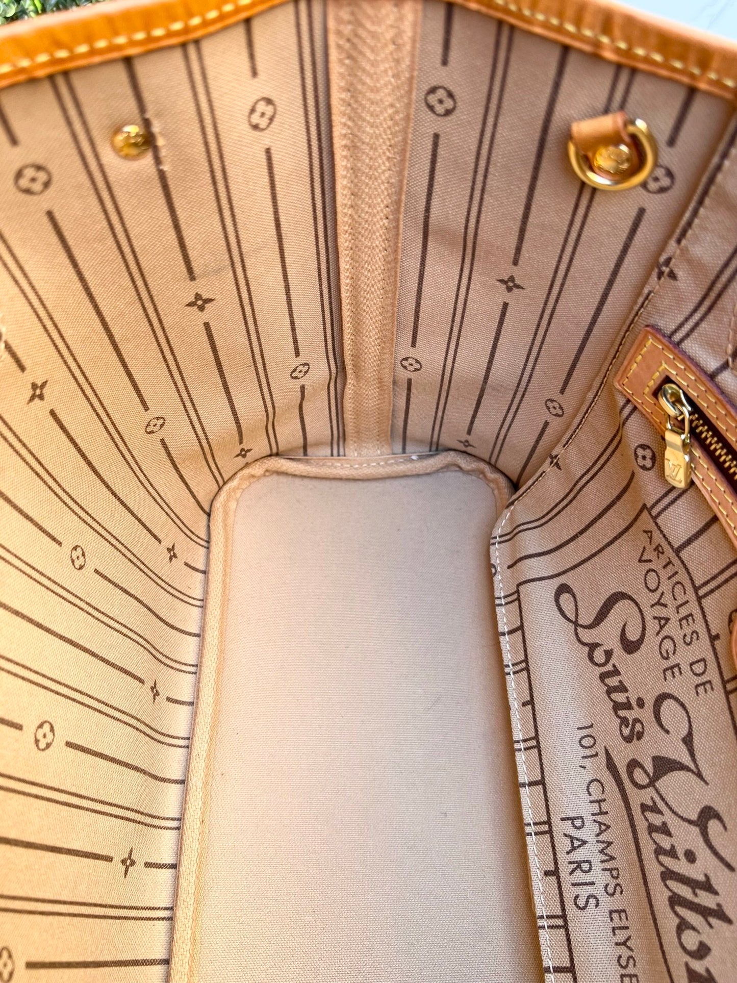 Authentic Preowned Louis Vuitton Neverfull PM Monogram Canvas Beige