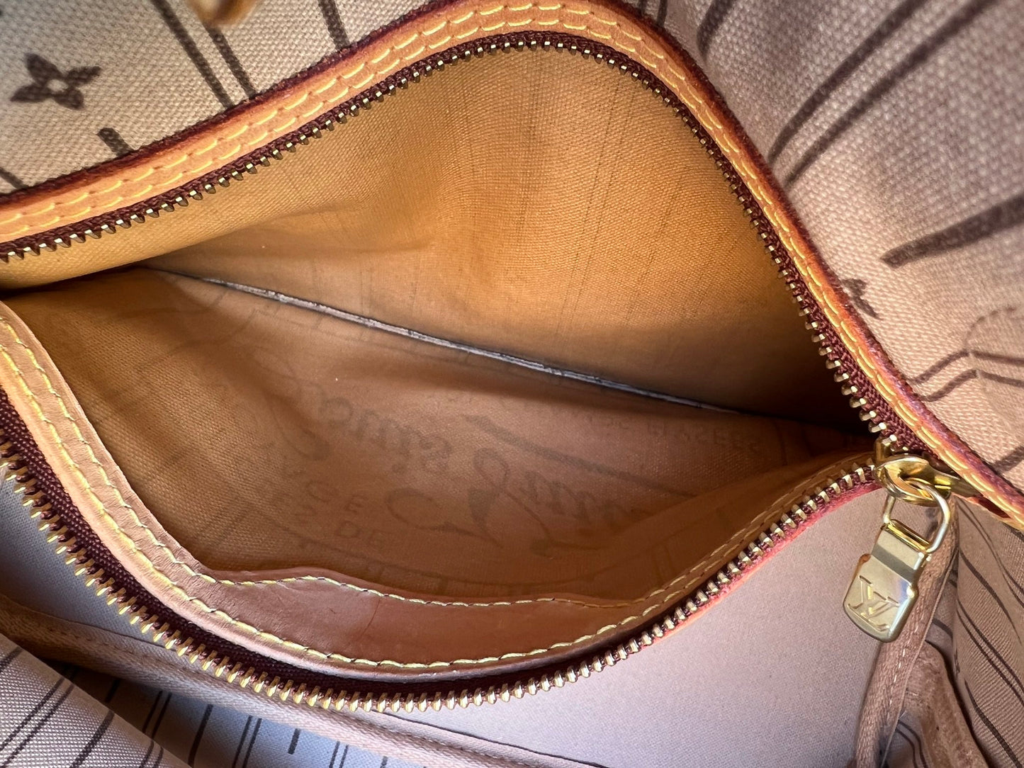 Authentic Preowned Louis Vuitton Neverfull PM Monogram Canvas Beige