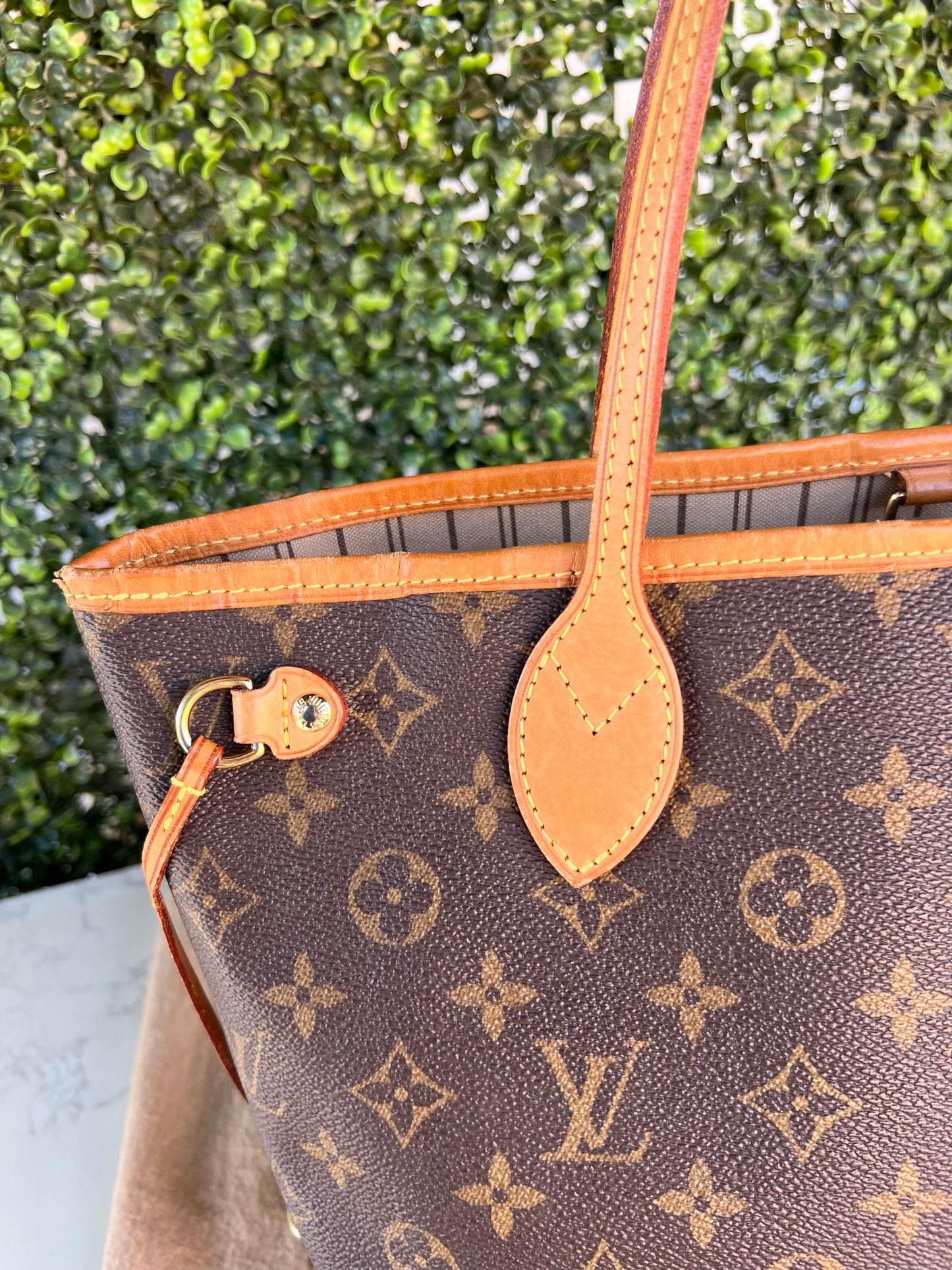 Authentic Preowned Louis Vuitton Neverfull PM Monogram Canvas Beige