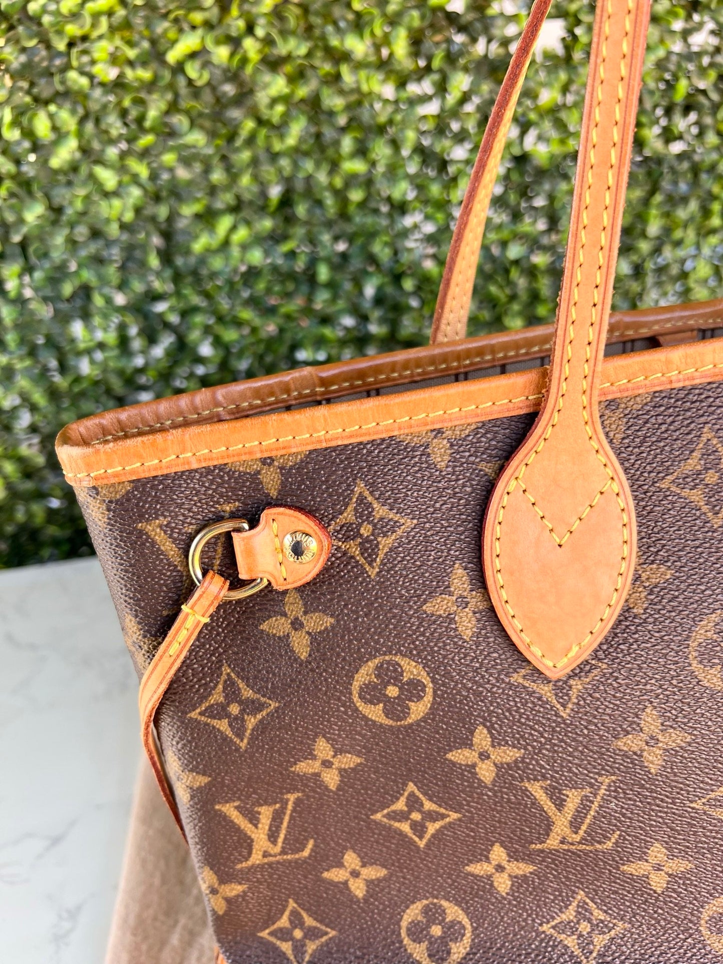Authentic Preowned Louis Vuitton Neverfull PM Monogram Canvas Beige