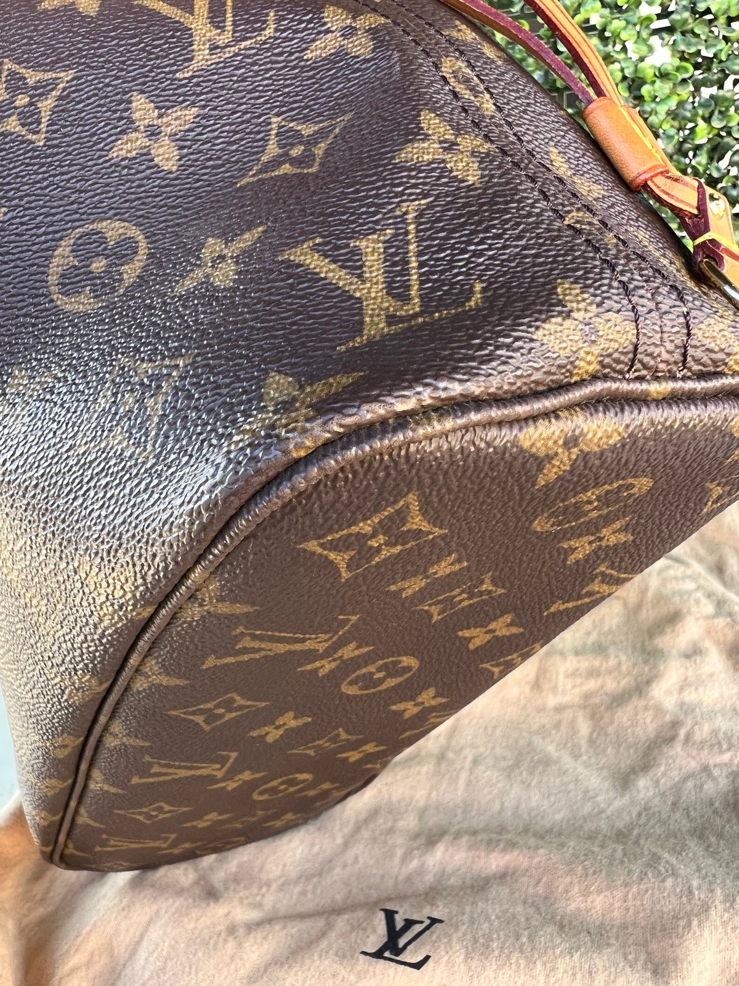 Authentic Preowned Louis Vuitton Neverfull PM Monogram Canvas Beige