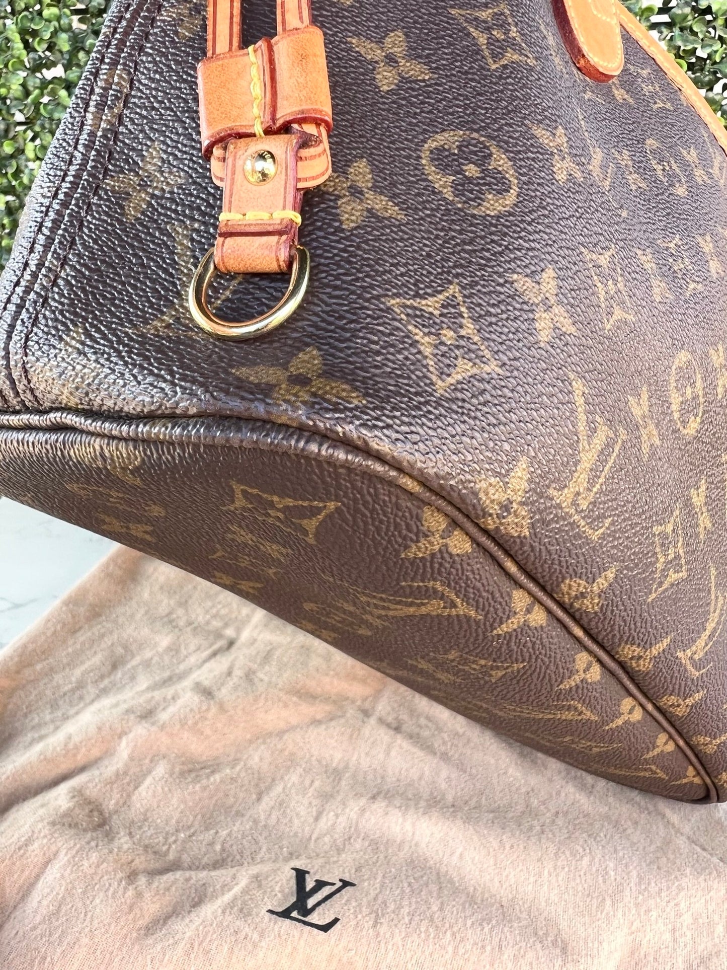 Authentic Preowned Louis Vuitton Neverfull PM Monogram Canvas Beige