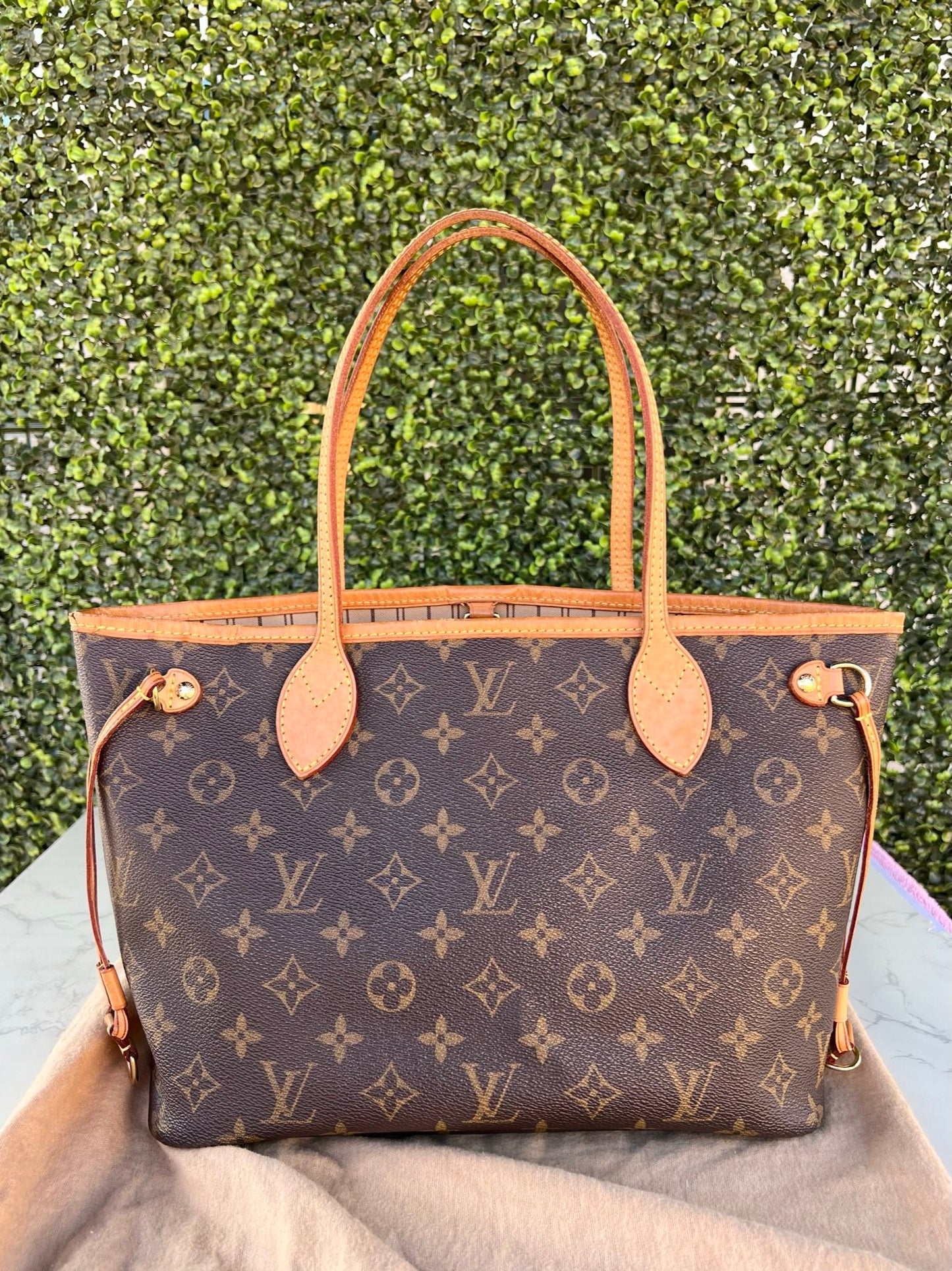 Authentic Preowned Louis Vuitton Neverfull PM Monogram Canvas Beige
