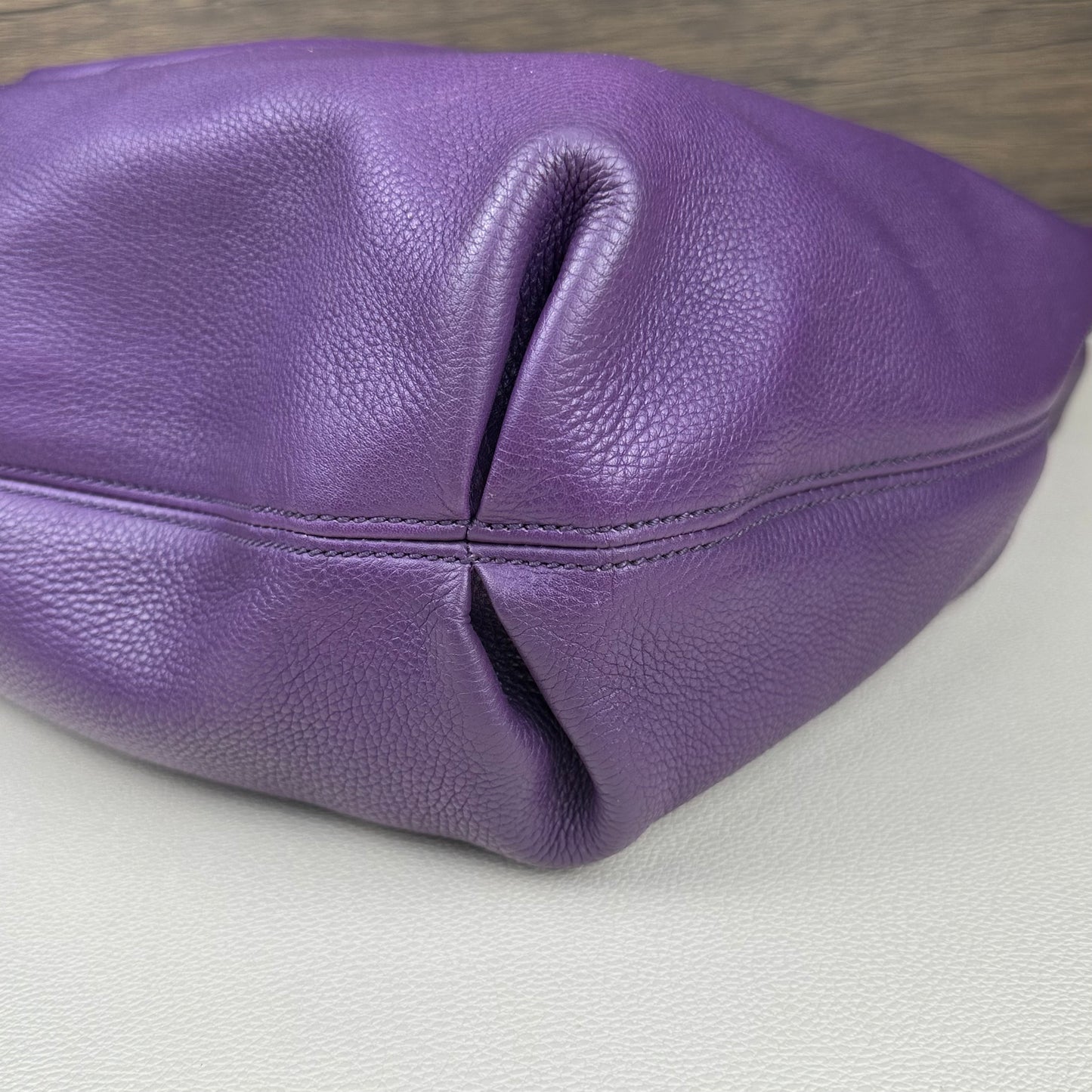 Large Soho Purple Leather Hobo Bag