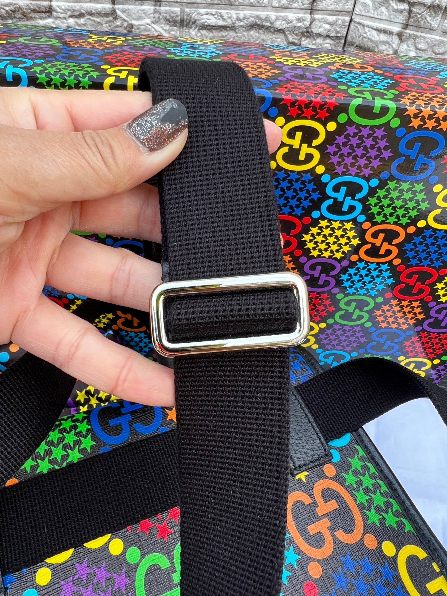 GG Supreme Coated Canvas Psychedelic Belt Bag