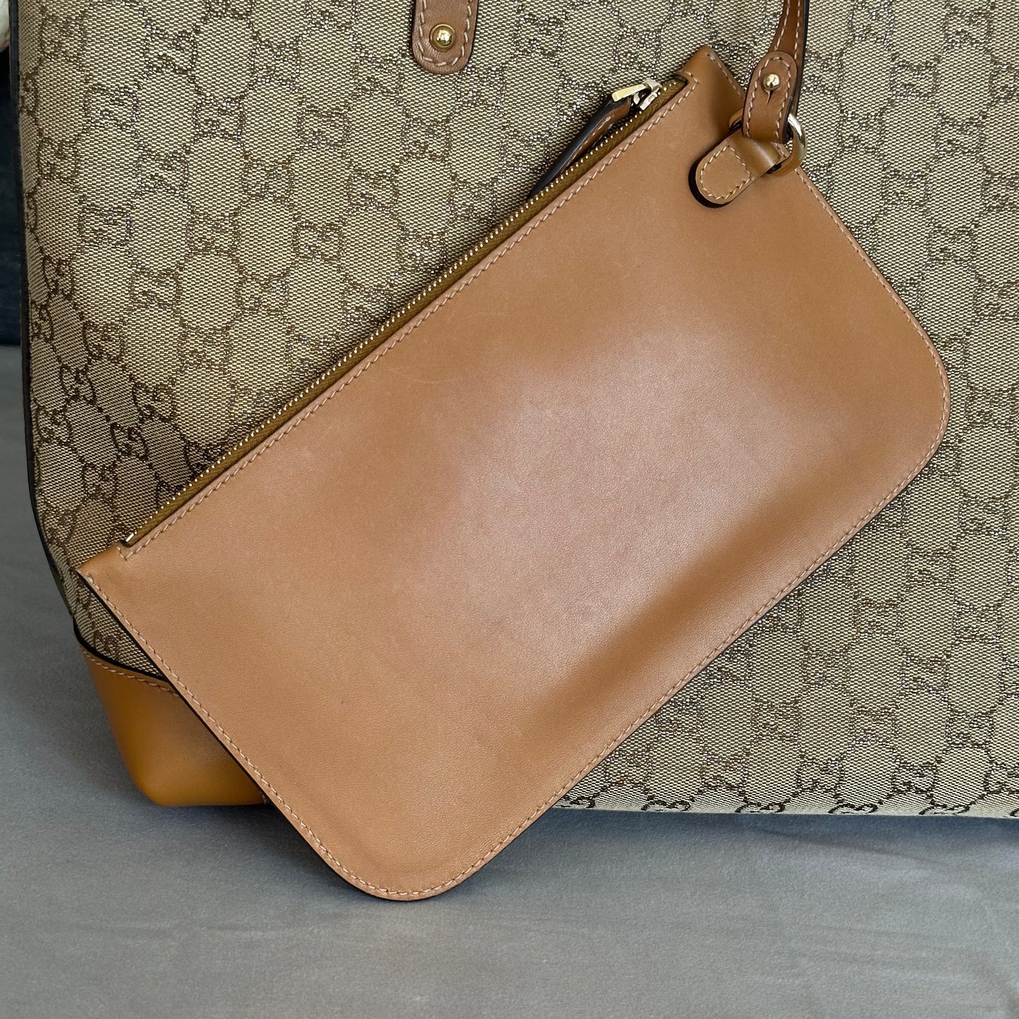 GG Craft Tote Medium Brown with Pouch
