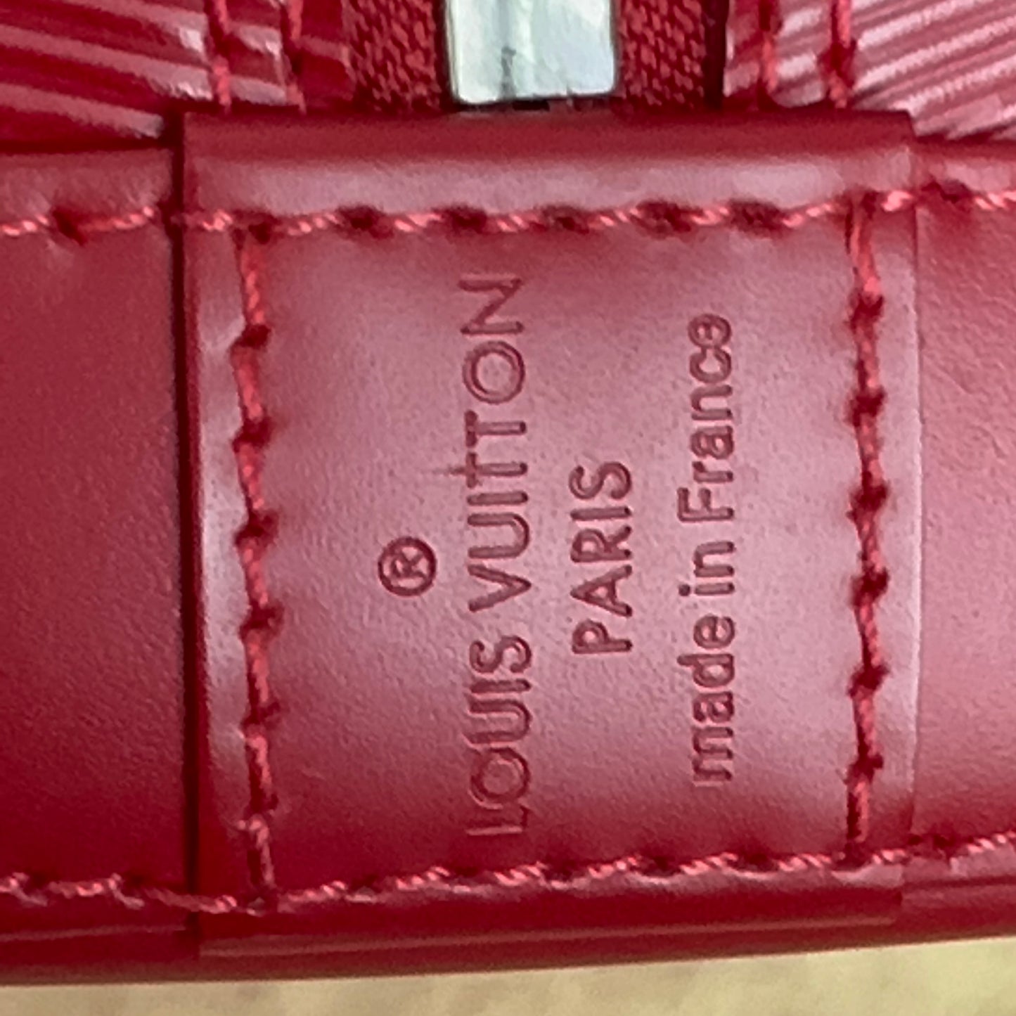 Coquelicot Epi Leather Alma PM