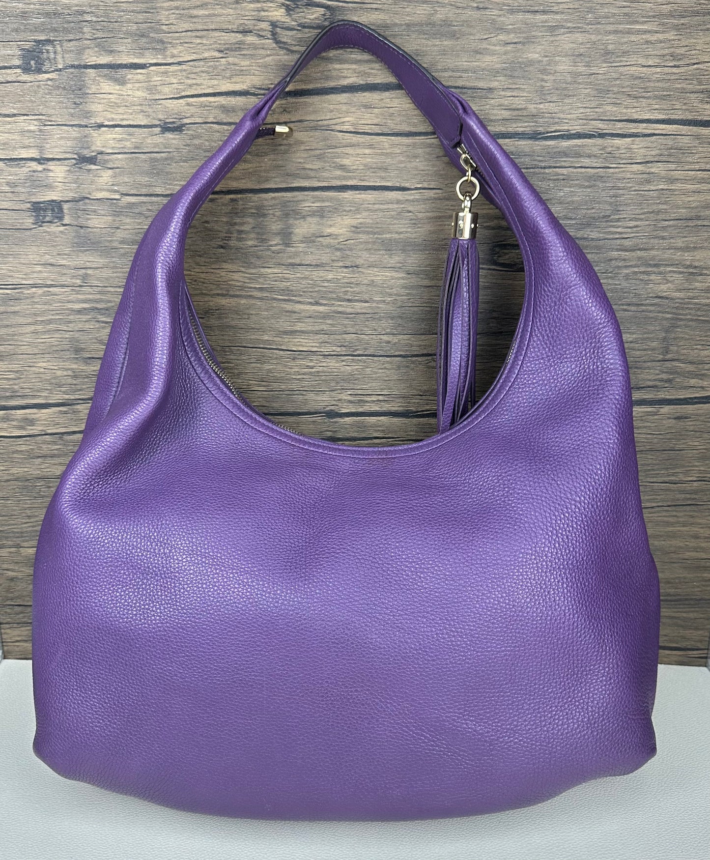 Large Soho Purple Leather Hobo Bag