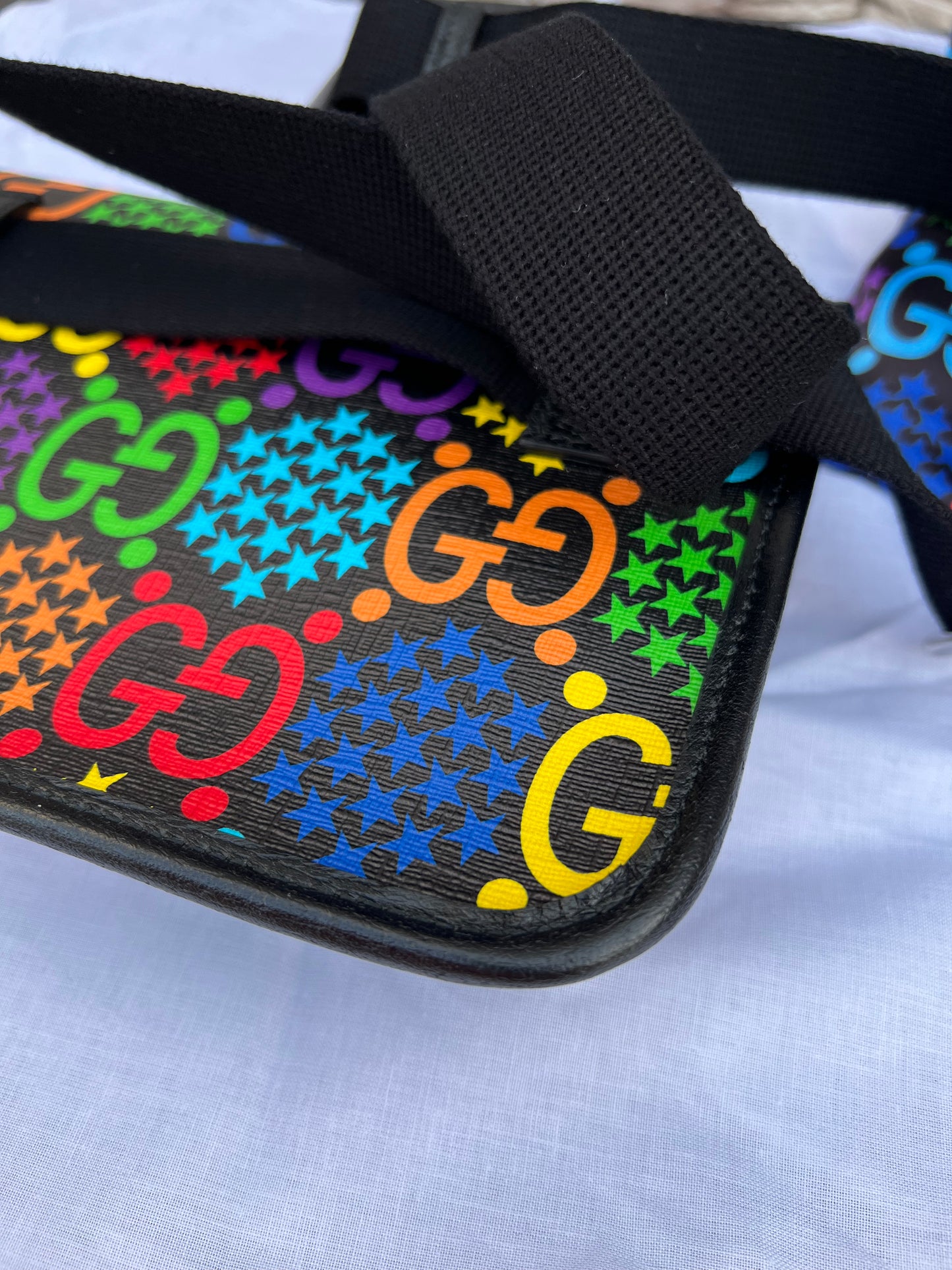 GG Supreme Coated Canvas Psychedelic Belt Bag