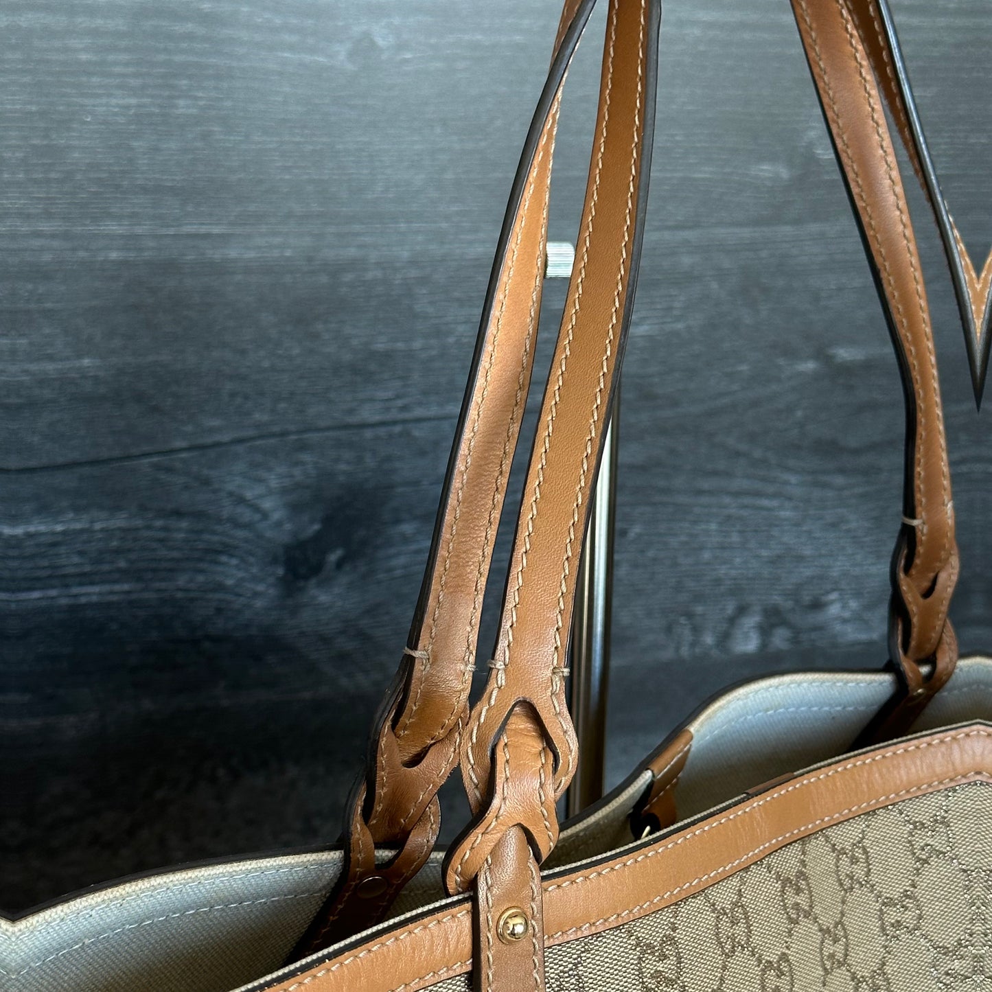 GG Craft Tote Medium Brown with Pouch