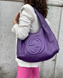 Large Soho Purple Leather Hobo Bag