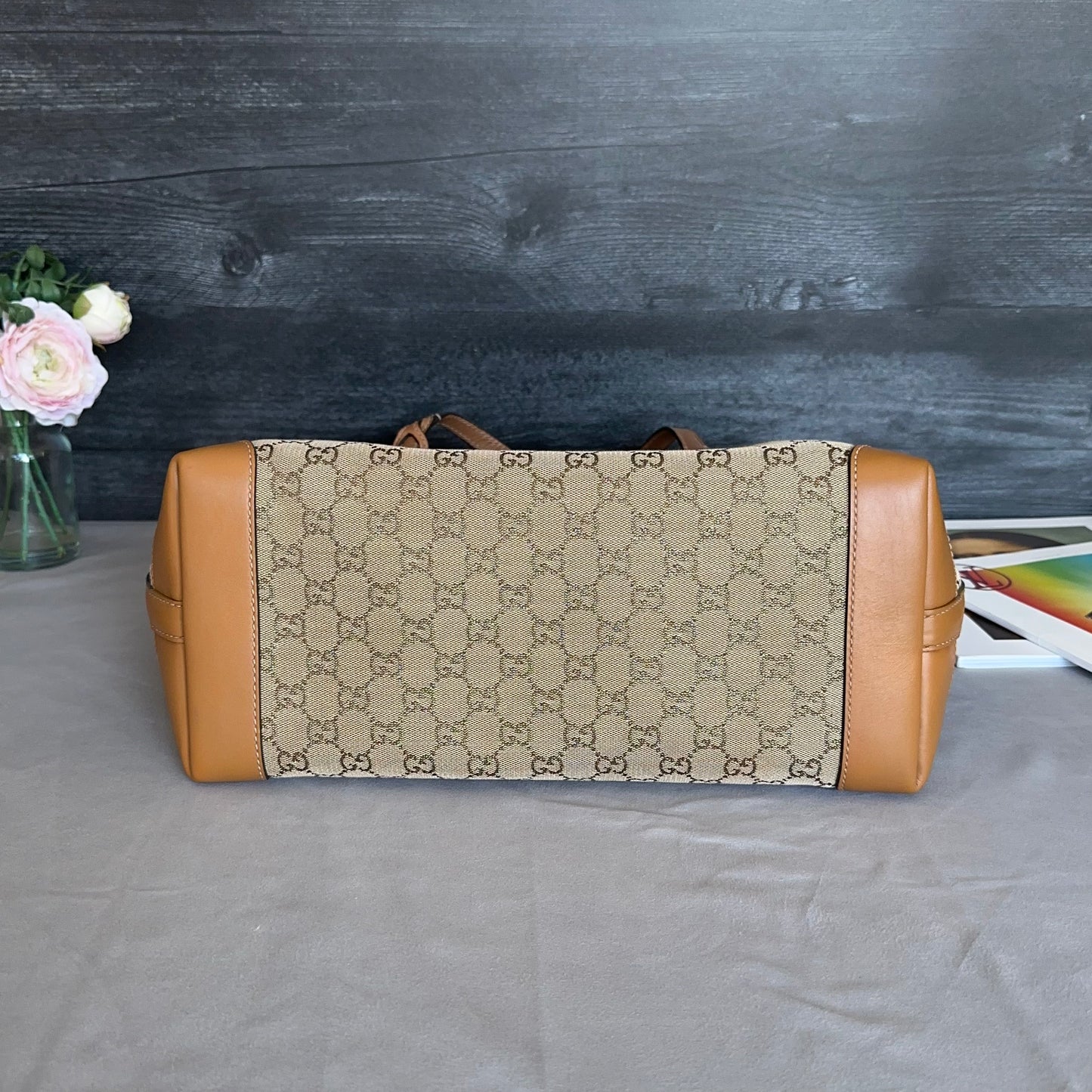 GG Craft Tote Medium Brown with Pouch