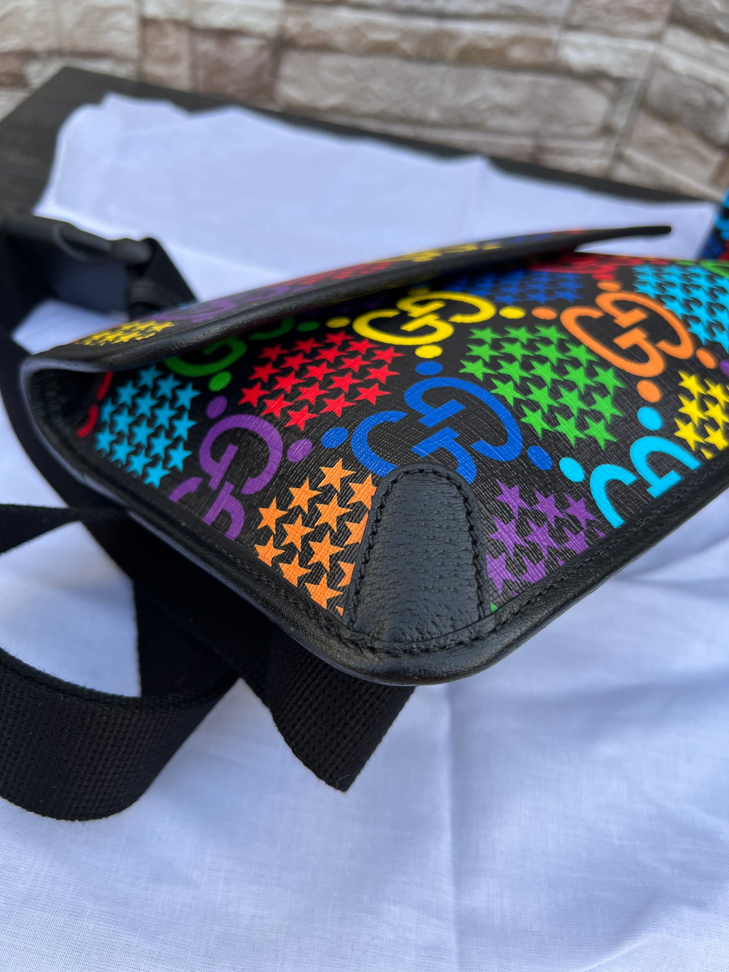 GG Supreme Coated Canvas Psychedelic Belt Bag