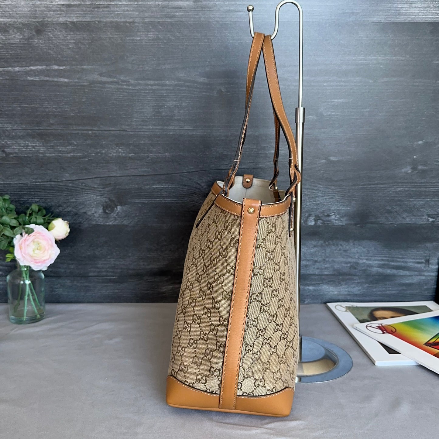 GG Craft Tote Medium Brown with Pouch