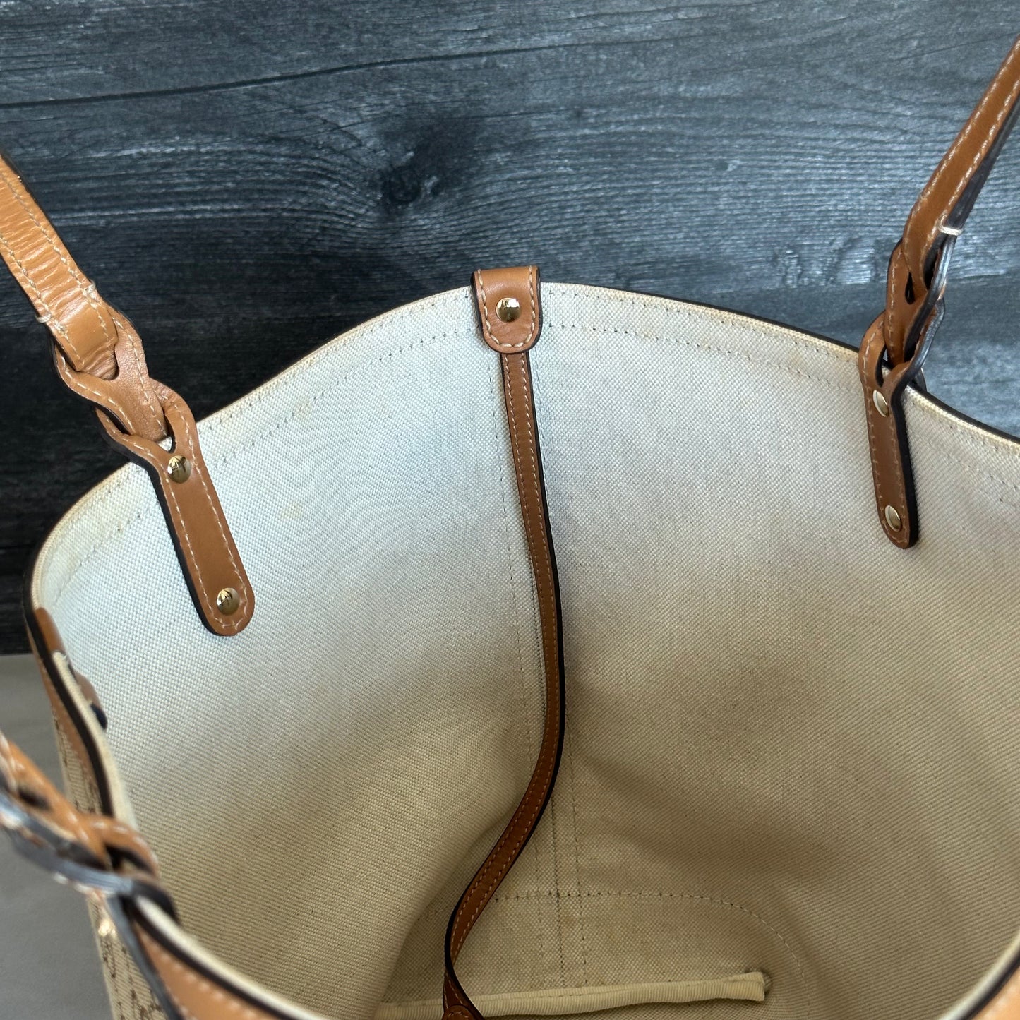 GG Craft Tote Medium Brown with Pouch