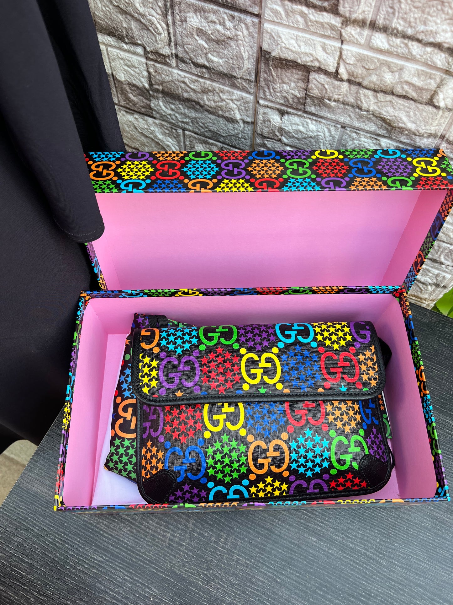 GG Supreme Coated Canvas Psychedelic Belt Bag