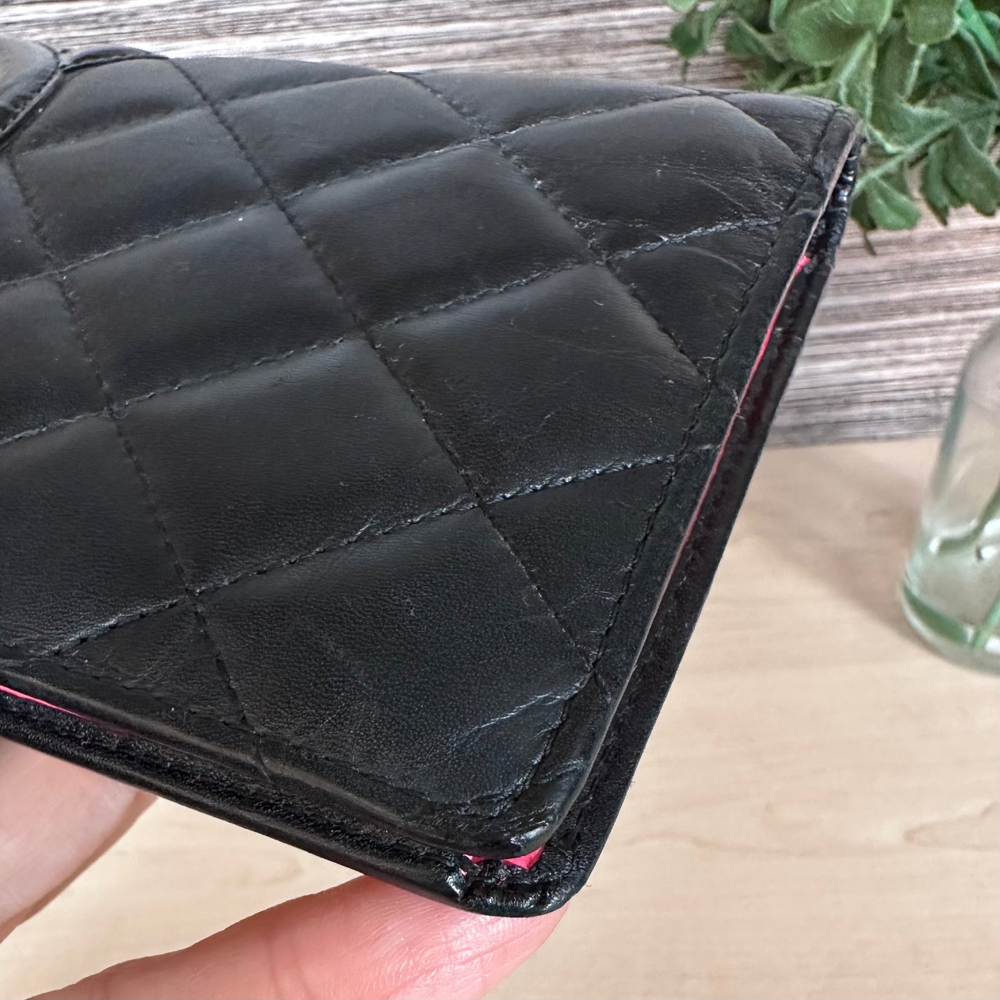 Chanel Black Cambon Ligne Bifold Long Wallet