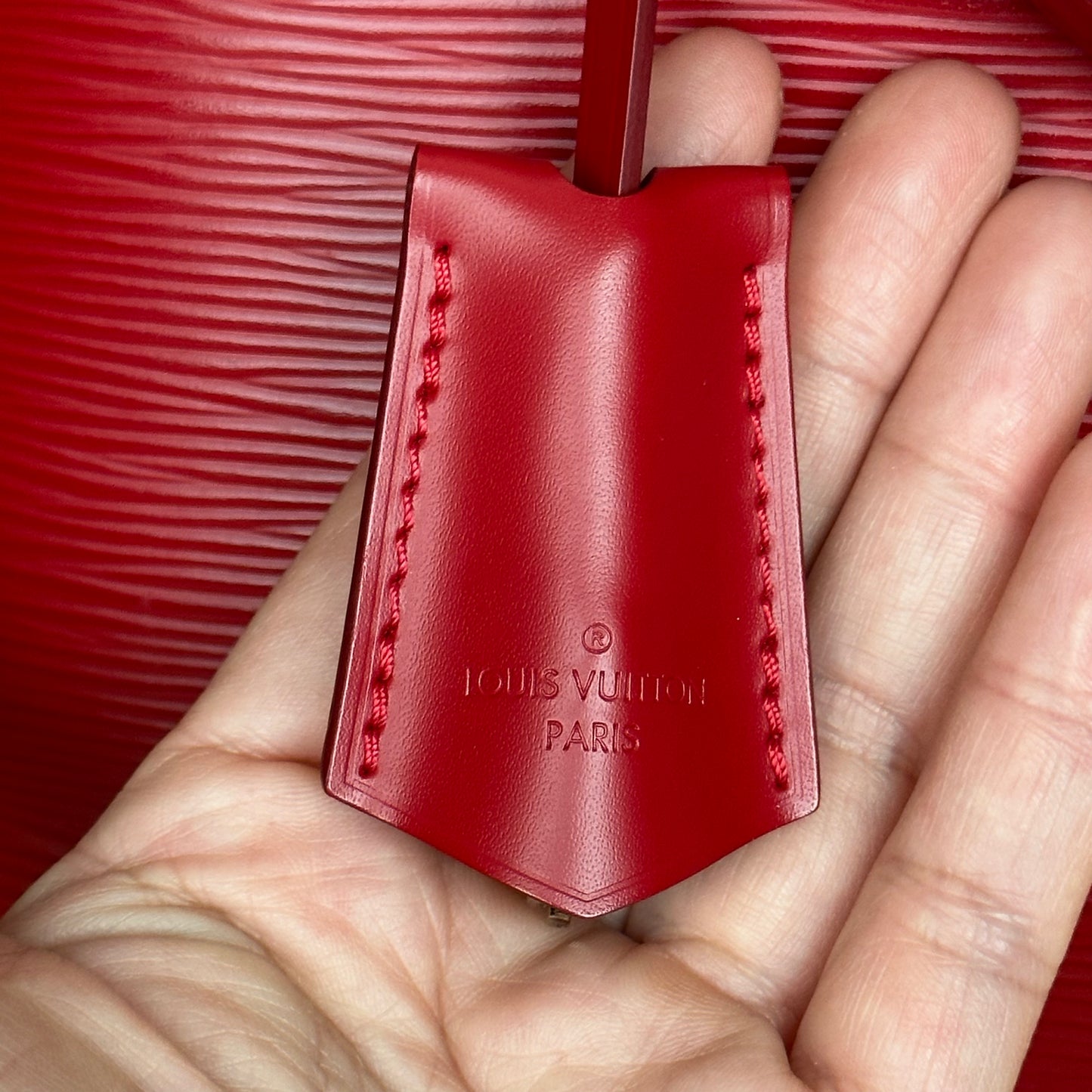 Coquelicot Epi Leather Alma PM