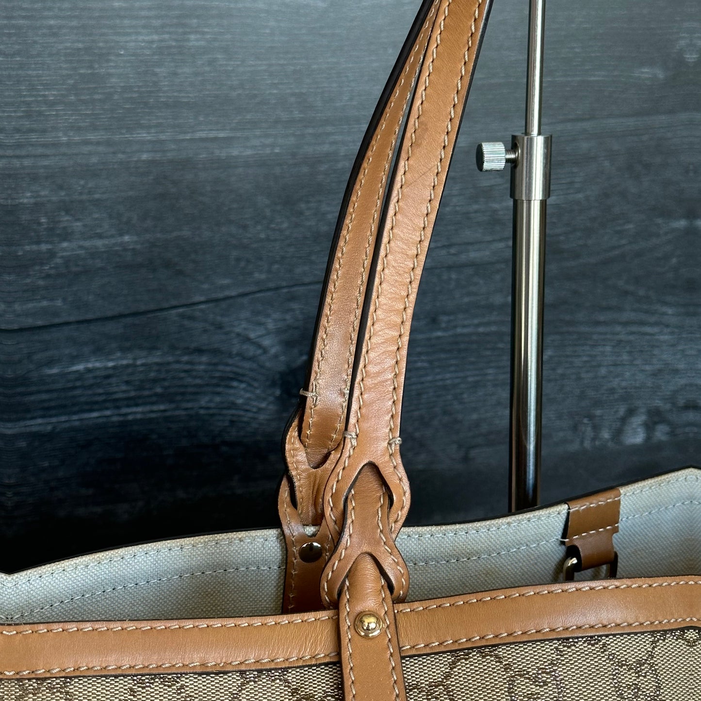 GG Craft Tote Medium Brown with Pouch
