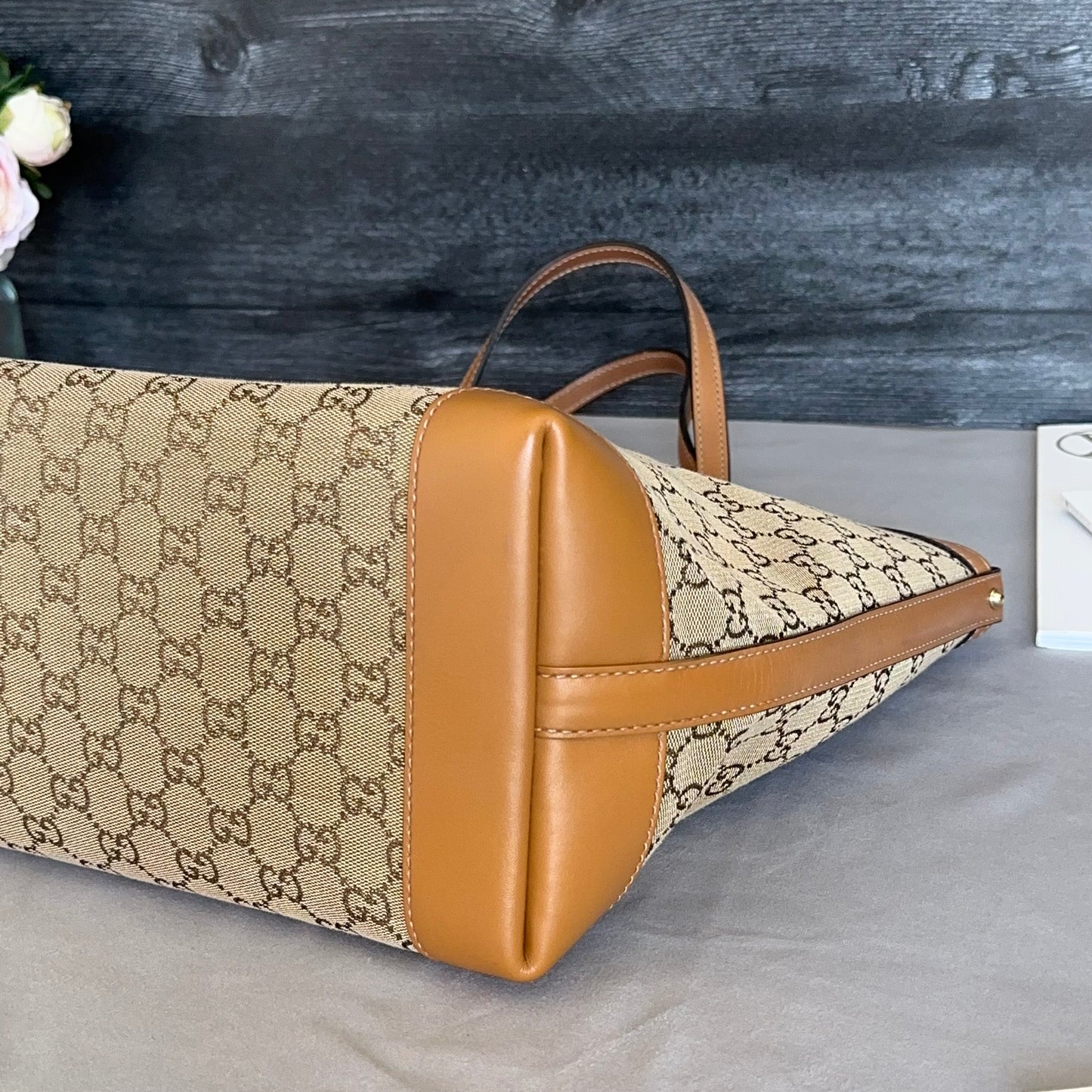 GG Craft Tote Medium Brown with Pouch