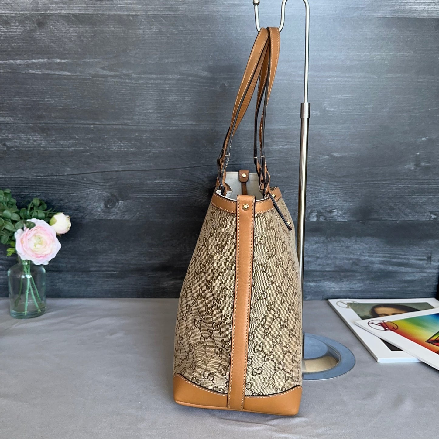 GG Craft Tote Medium Brown with Pouch