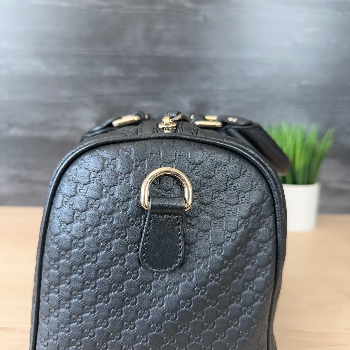 Gucci Guccissima Boston Bag Black