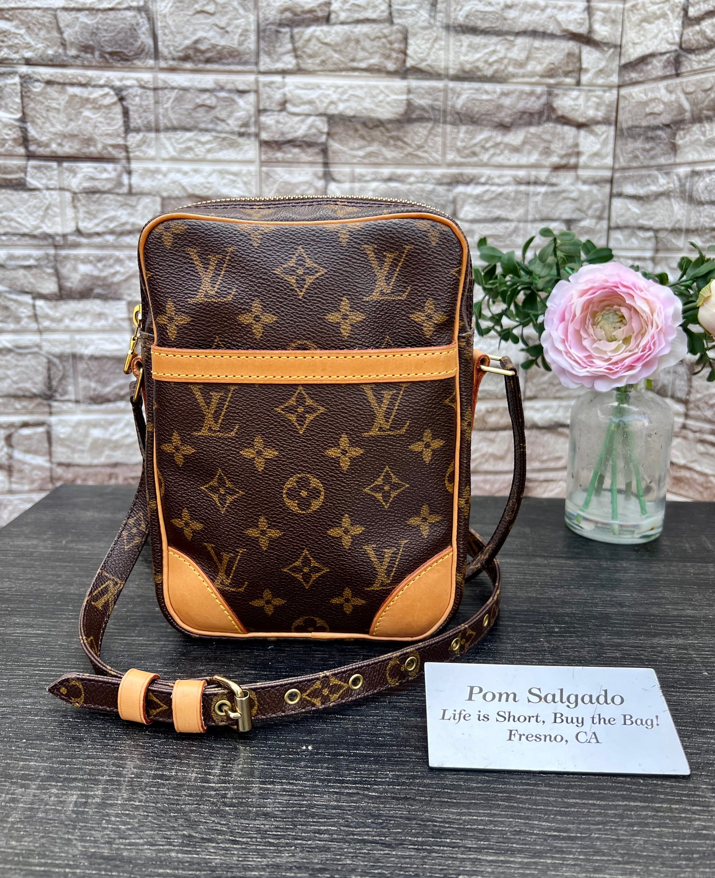 Danube PM Crossbody Monogram Canvas