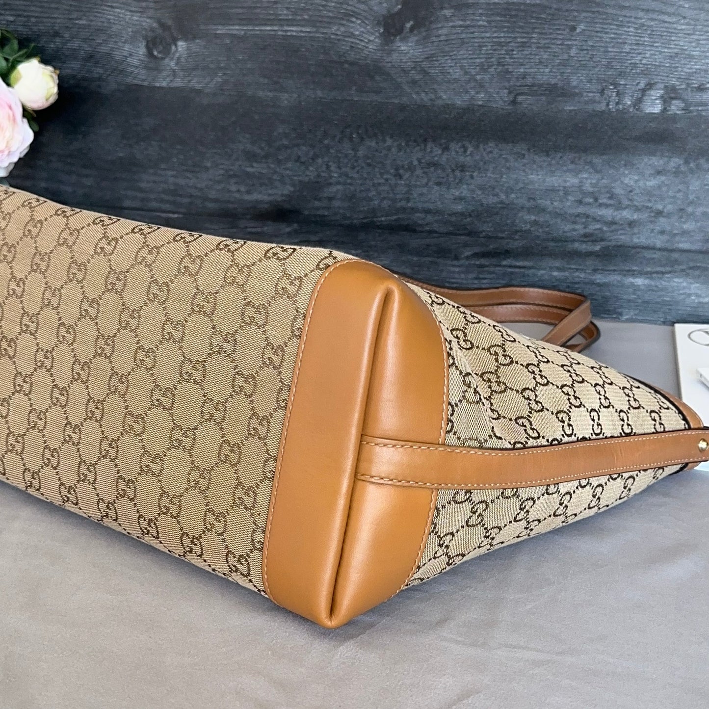 GG Craft Tote Medium Brown with Pouch