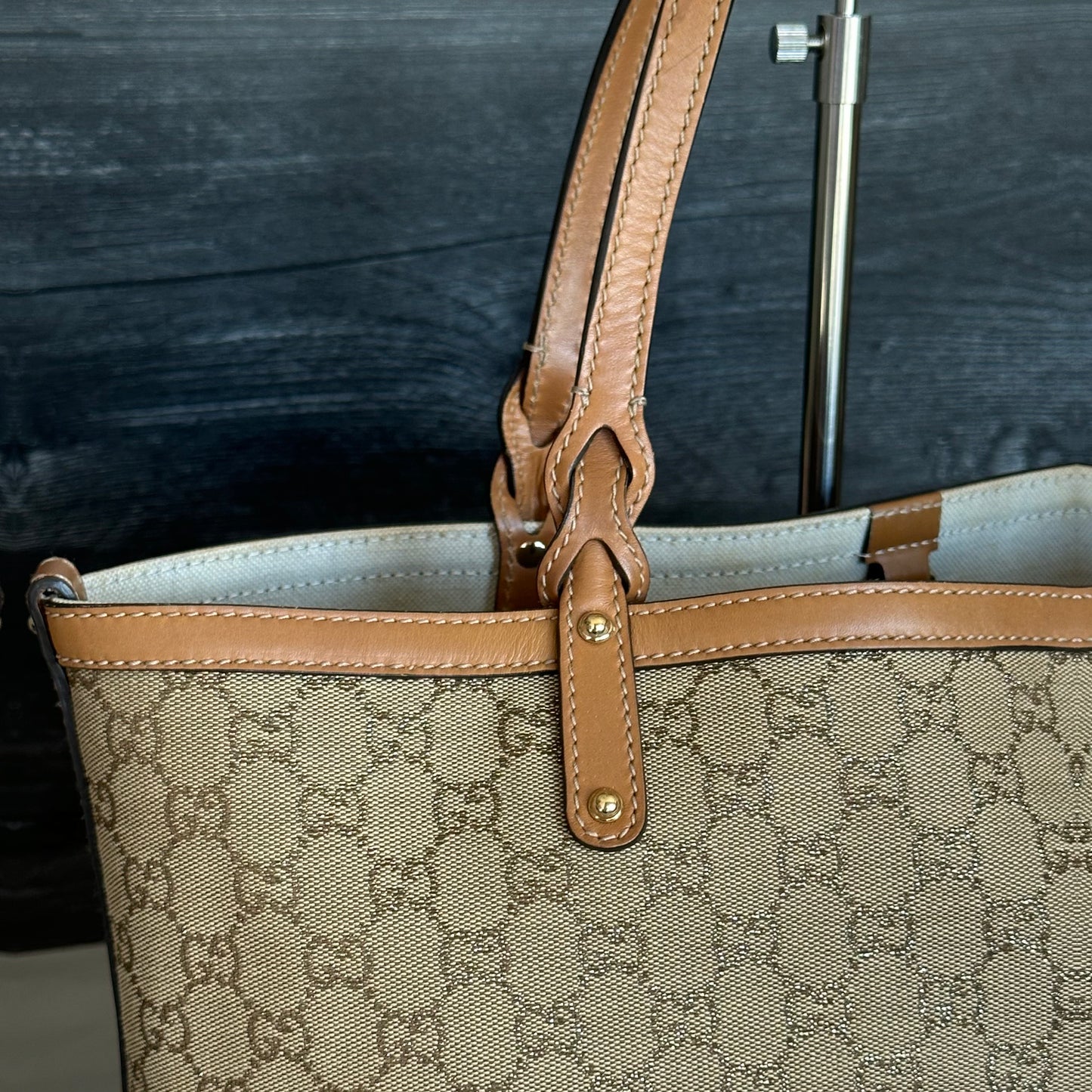 GG Craft Tote Medium Brown with Pouch
