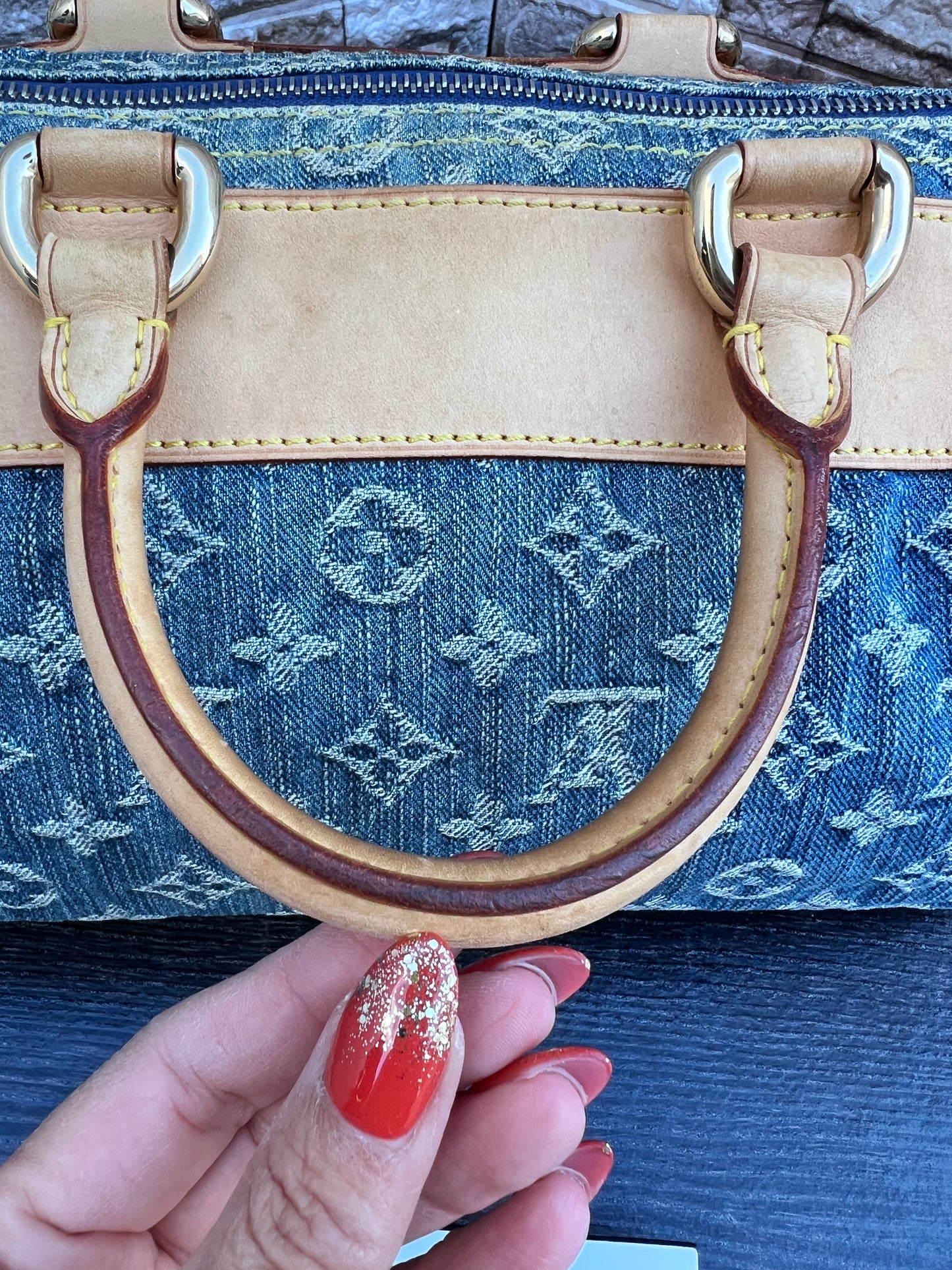 Blue Denim Neo Speedy Bag