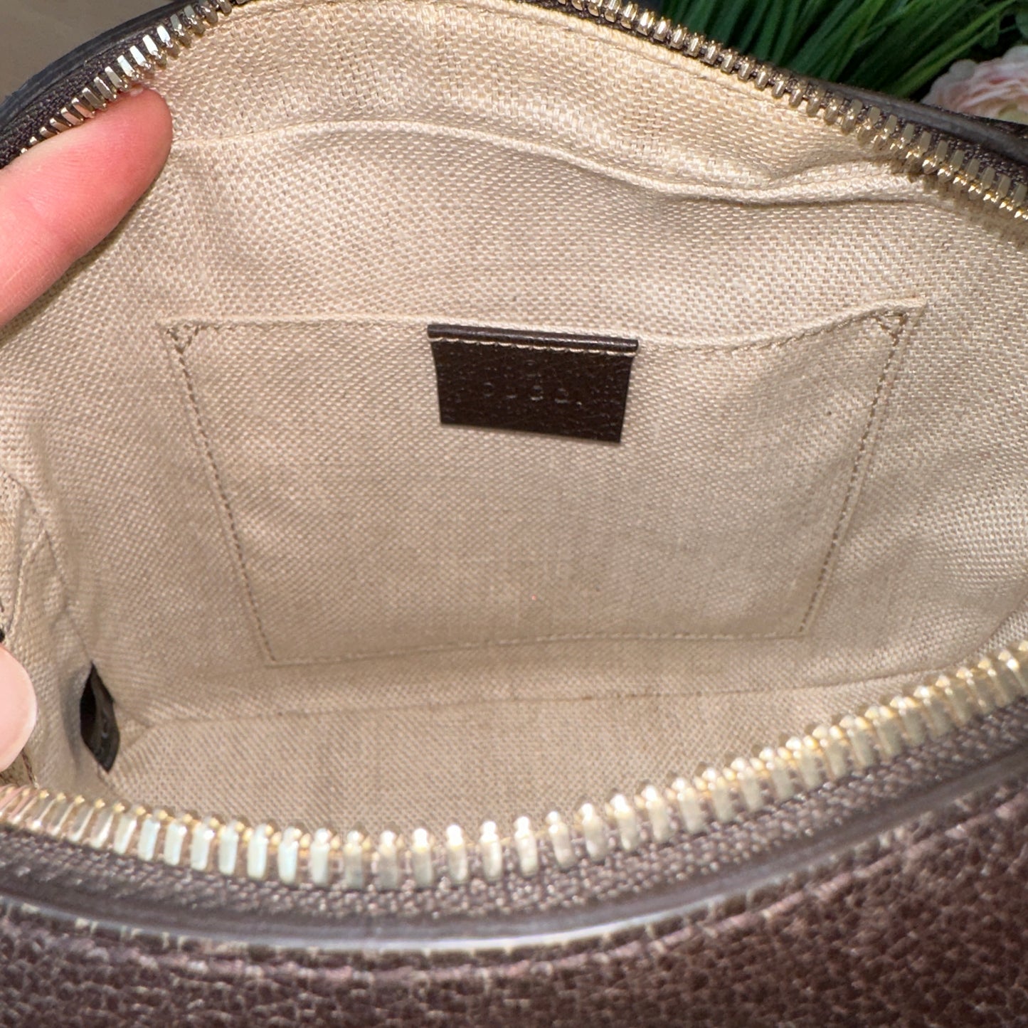 Authentic Preowned GG Vintage Web Webby Bee Shoulder Bag in Dark Brown