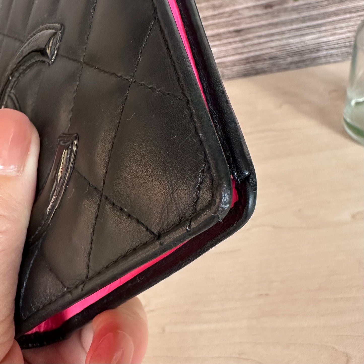 Chanel Black Cambon Ligne Bifold Long Wallet