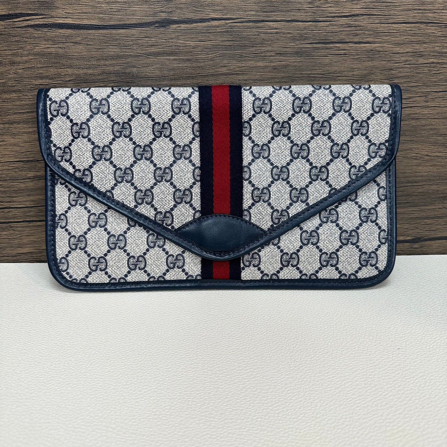Vintage GG Envelope Coated Canvas Clutch