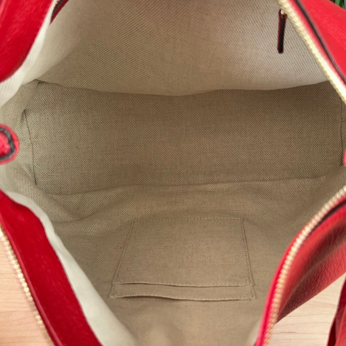 Authentic Preowned Red Soho Convertible Hobo Leather Bag