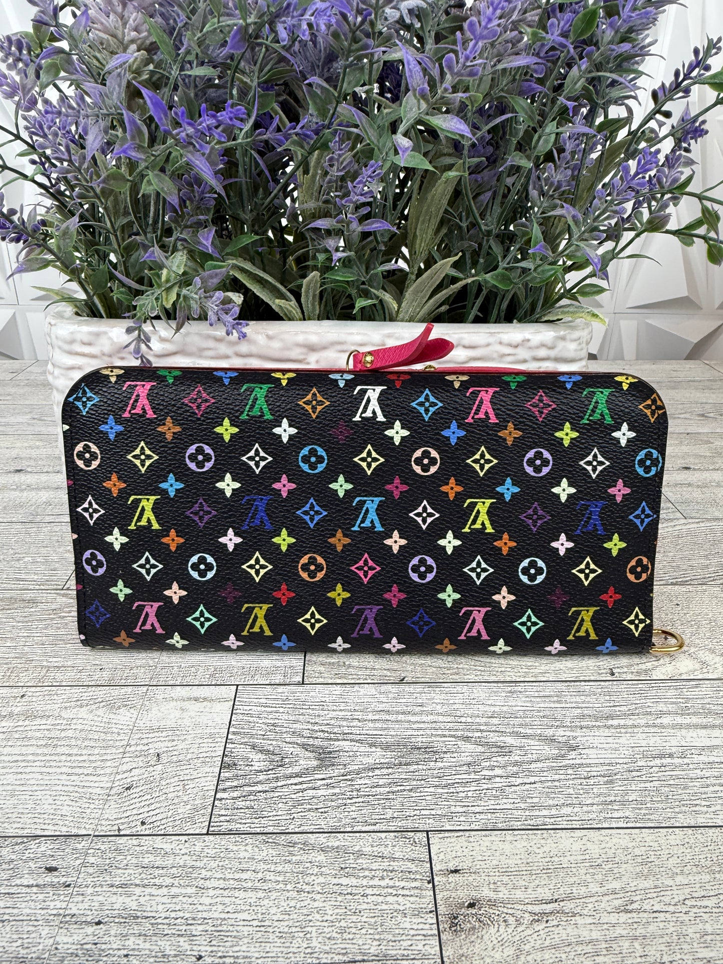 Louis Vuitton Insolite Black Multicolor Monogram Wallet in Grenade Pink