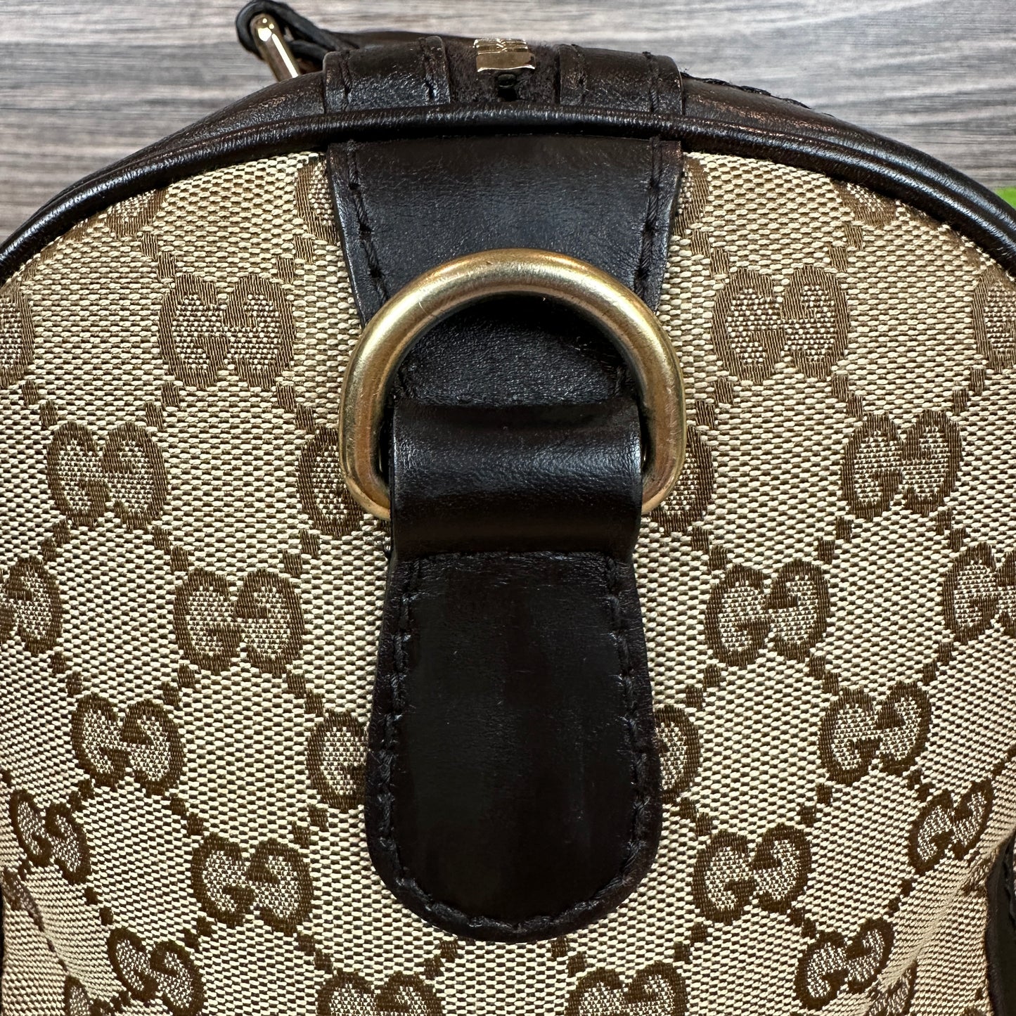 Gucci Original GG Boston Vintage Web Dark Brown