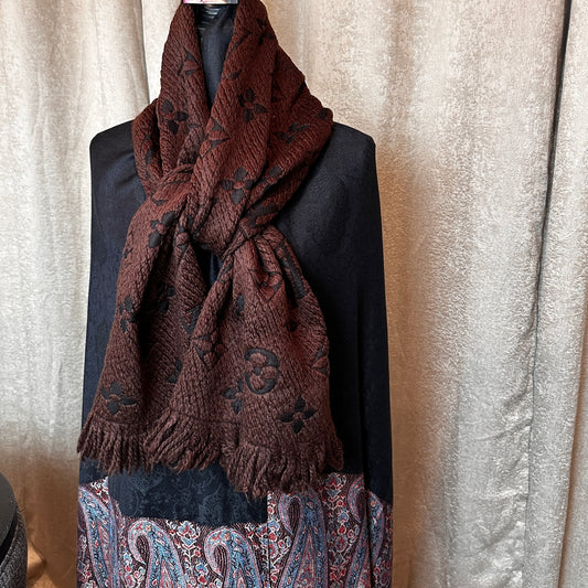 Louis Vuitton Logomania Scarf Brown