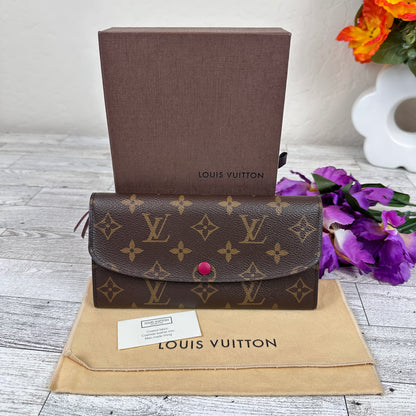 Louis Vuitton Monogram Emilie Wallet Fuchsia