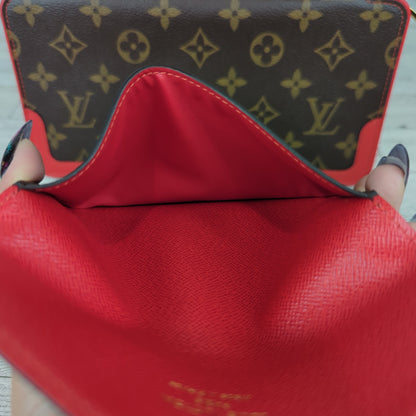 Louis Vuitton Daily Organizer Clutch Wallet Cherry Red