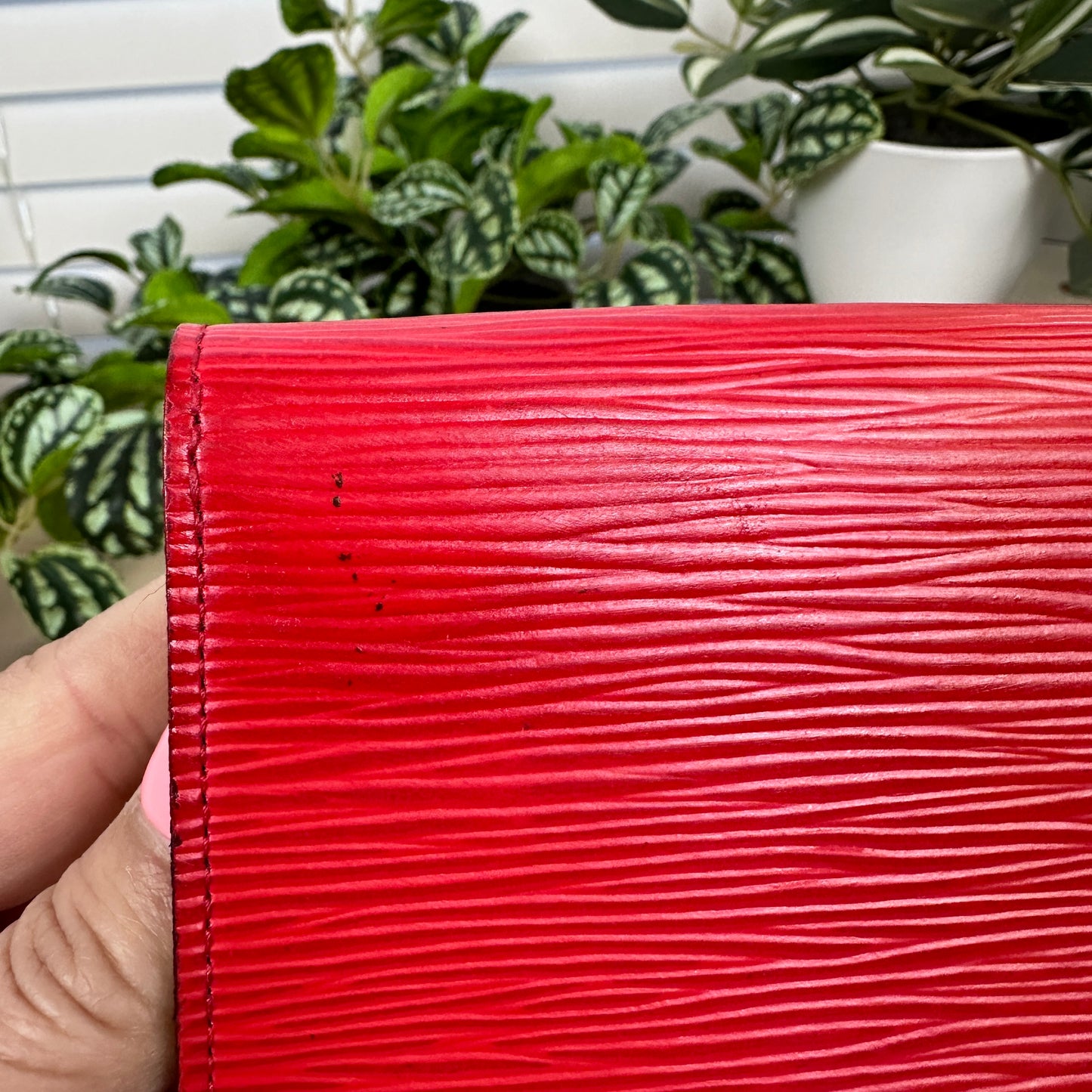 Louis Vuitton Red Epi Emilie Wallet New Model