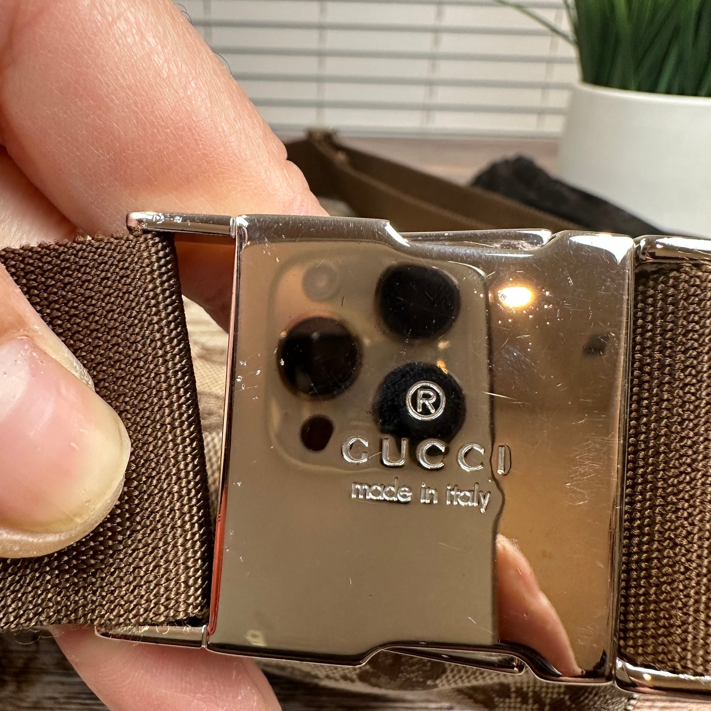 Gucci GG Canvas Belt Bag Brown