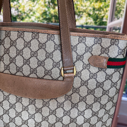 Gucci Beige GG Supreme Monogram Canvas Tote bag