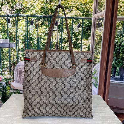 Gucci Beige GG Supreme Monogram Canvas Tote bag