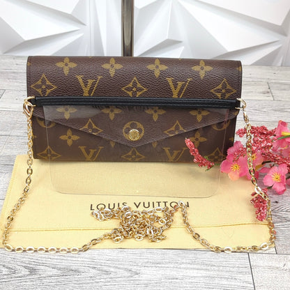 Louis Vuitton Monogram Sarah Wallet w/Crossbody WOC Kit