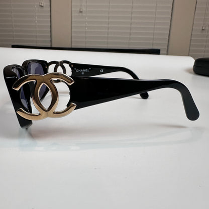 Chanel Vintage CC Logo Sunglasses 02461 Gold/Black