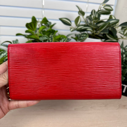 Louis Vuitton Red Epi Emilie Wallet New Model