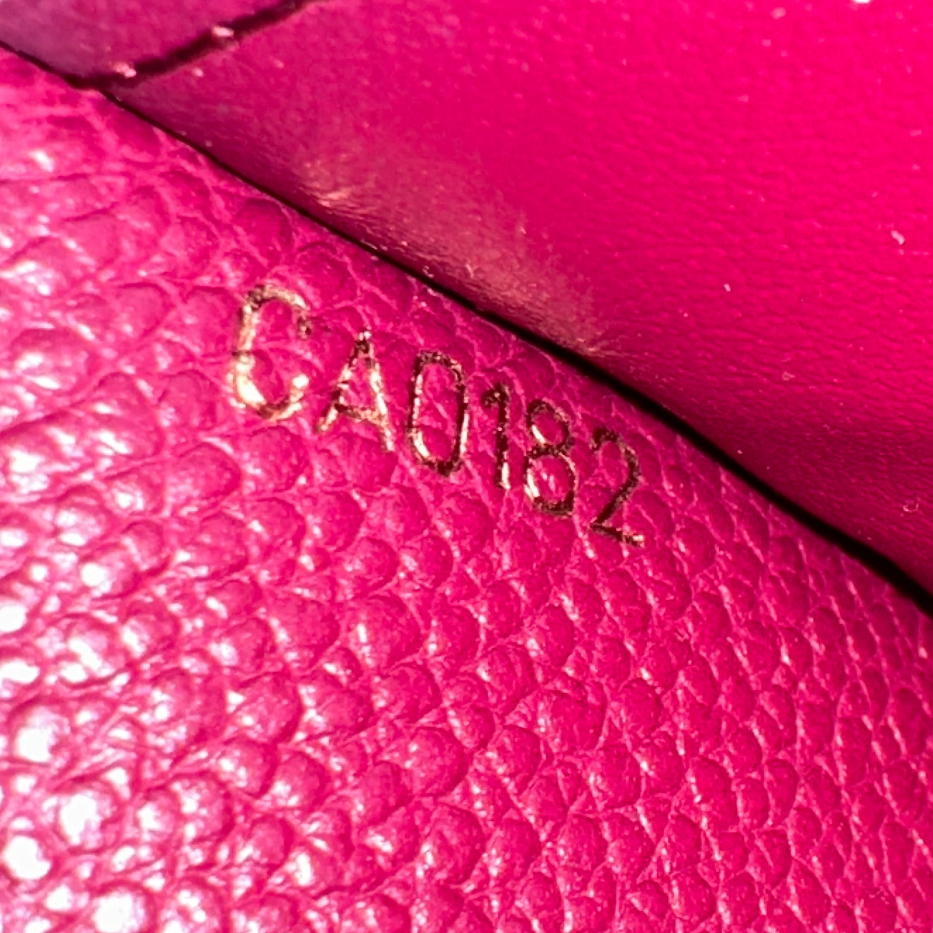 Louis Vuitton Curieuse  Empreinte Leather Wallet Aurore