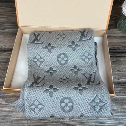 Louis Vuitton Logomania Scarf Pearl Grey