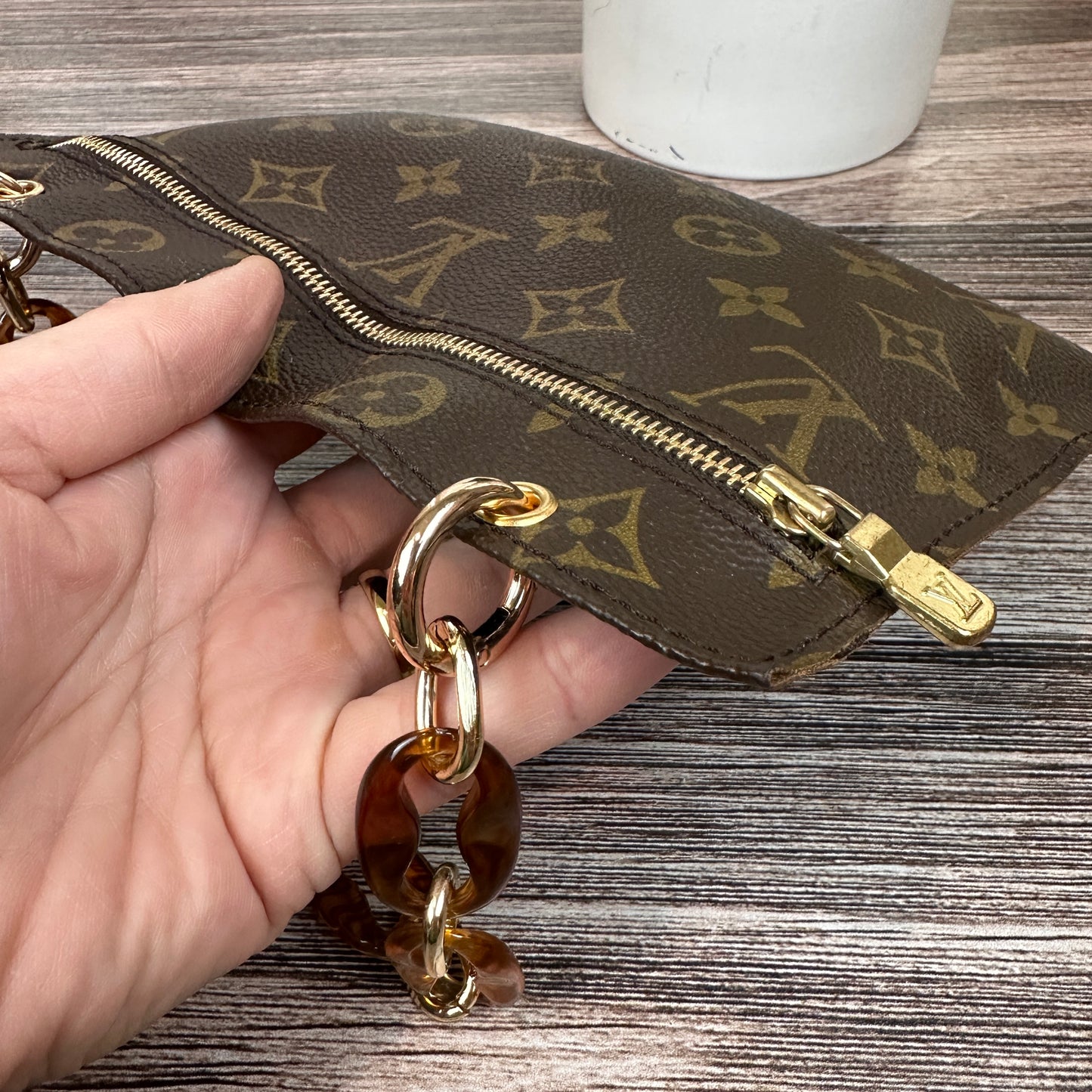 Louis Vuitton Randonnee Pouch Converted to Crossbody Clutch